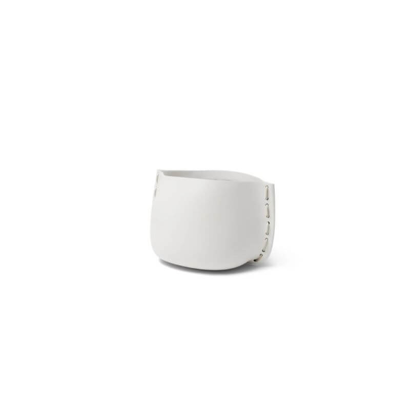 Blinde Design Stitch 25 Concrete Planter Stone White Stitch