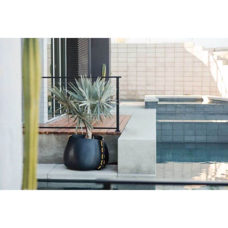Blinde Design Stitch 75 Concrete Planter with Plant