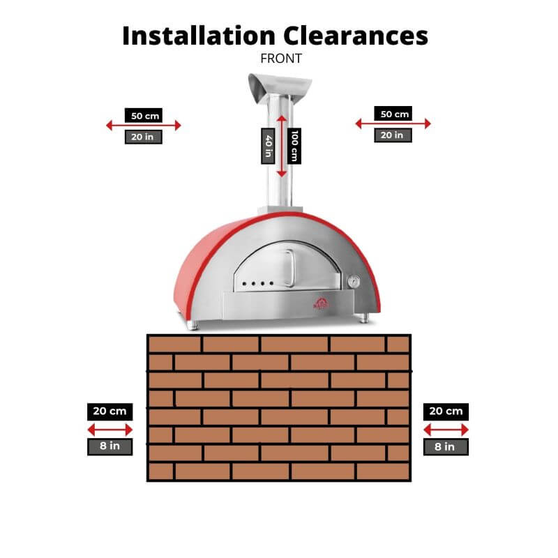 Capri Junior 900 Wood Pizza Oven Black Installation Clearance