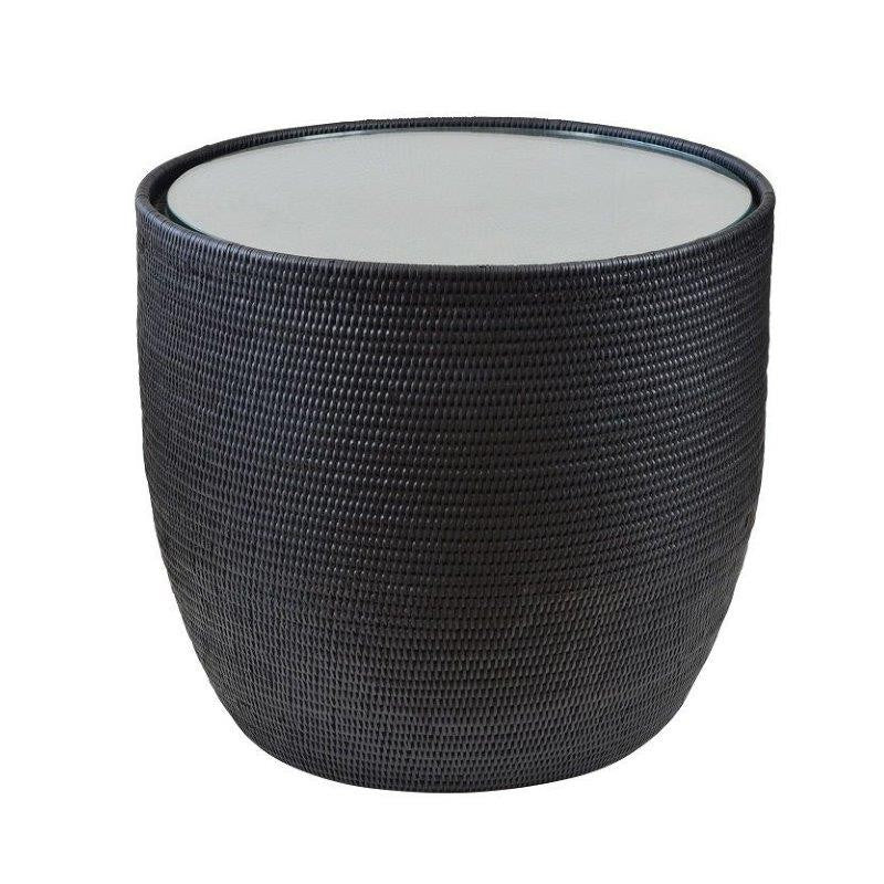 Caribbean Side Table With Glass
