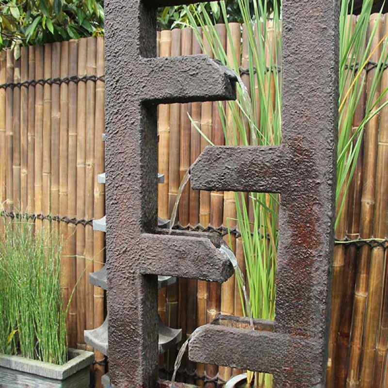 Cascade Fountain Rust Close Up