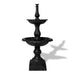 Cast Iron Lisbon Fountain 2 Tier Fountain Black