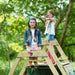 Climbing Pyramid Wooden Climbing Frame kids playing on Top