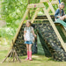 Climbing Pyramid Wooden Climbing Frame kids playing