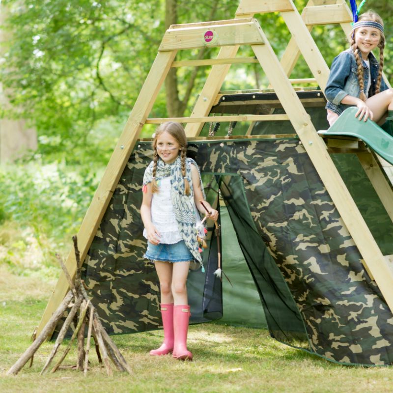 Climbing Pyramid Wooden Climbing Frame kids playing