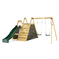 Climbing Pyramid Wooden Climbing Frame on white background