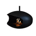 Cocoon Aeris Black Hanging Fireplace side angle view