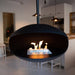 Cocoon Fires Aeris Fireplace Up Close in Black