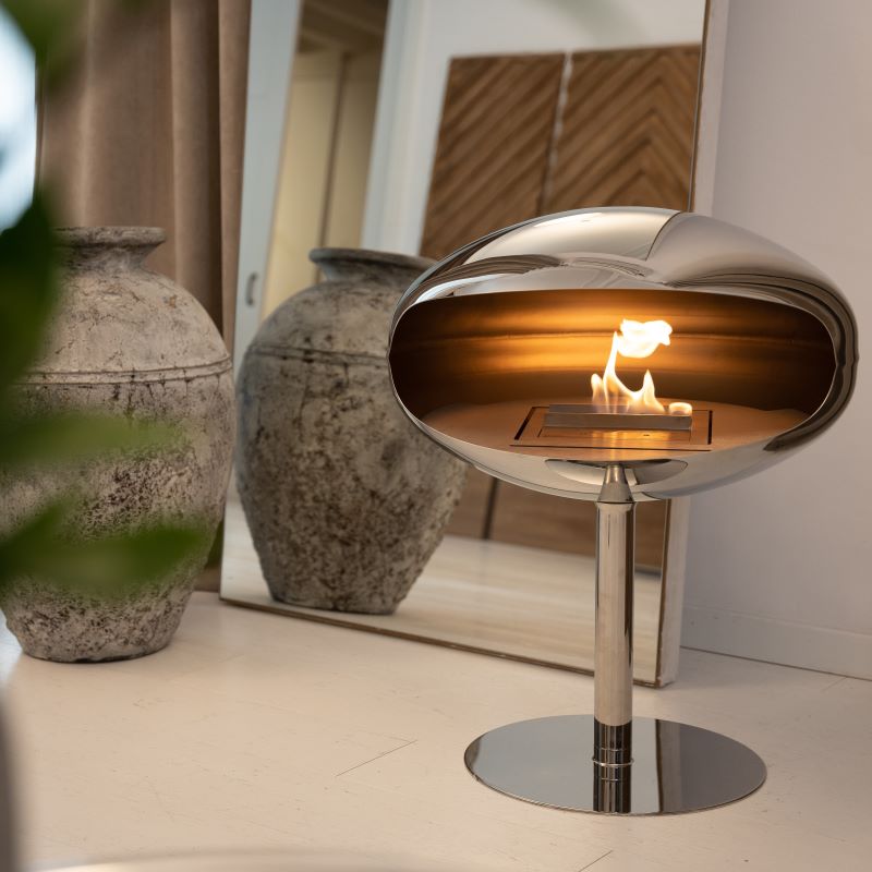 Cocoon Fires SS Pedestal Fireplace