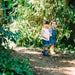 kids walking on the backyard