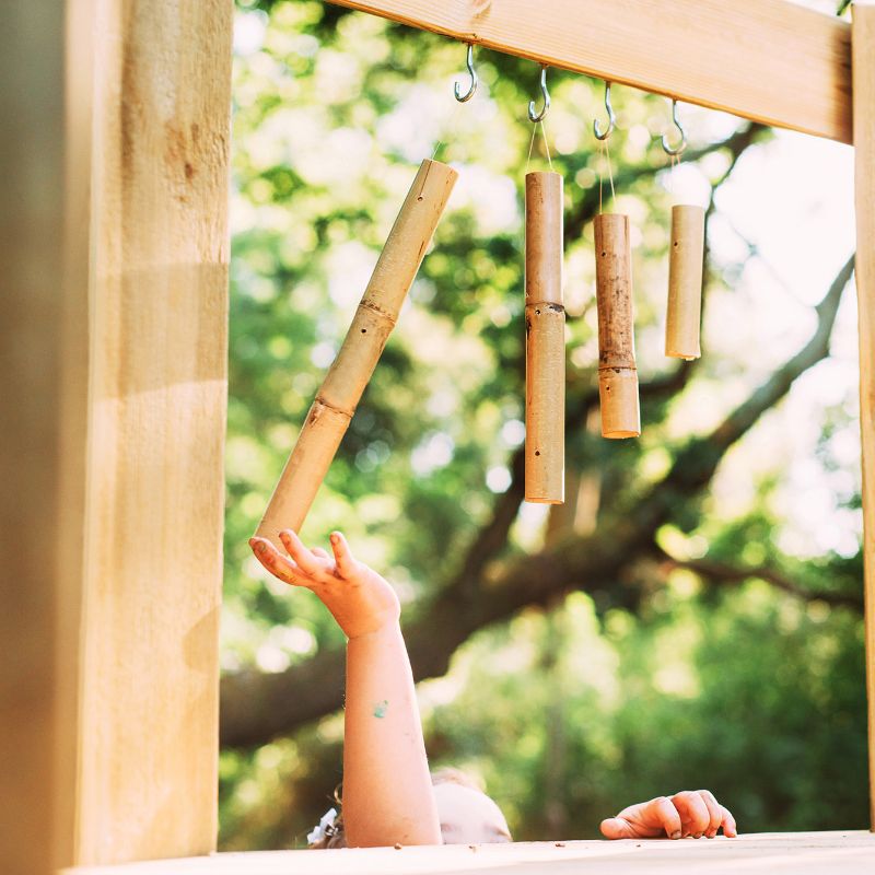 Chimes attached to the treehouse
