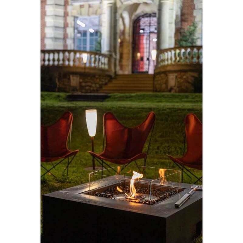 EcoSmart Base 40 Fire Pit Table outdoor at night