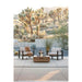 EcoSmart Pod 40 lifestyle outdoor lounge with 2 couch