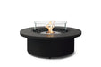 EcoSmart Fire Mimosa 40  Graphite Fire Pit Bowl - stainless steel burner with fire screen and fire. 