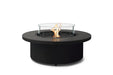 EcoSmart Fire Mimosa 40 Fire Pit graphite Bowl with fire and firescreen  and ceramic burner.