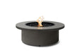 EcoSmart Fire Mimosa 40 Fire Pit  Natural Bowl with fire and black burner.