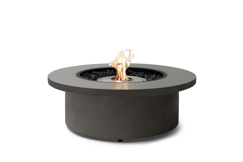EcoSmart Fire Mimosa 40 Fire Pit Natural Bowl with stainless steel burner on a white background.