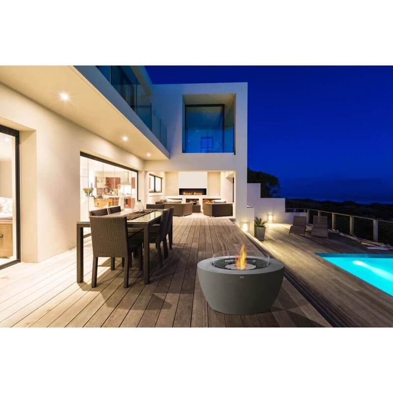 EcoSmart Fire Pod 40 Fire Pit Bowl lifestyle bedsides pool