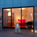 Ecosmart Fire Stix stainless Steel with Glass Door behind