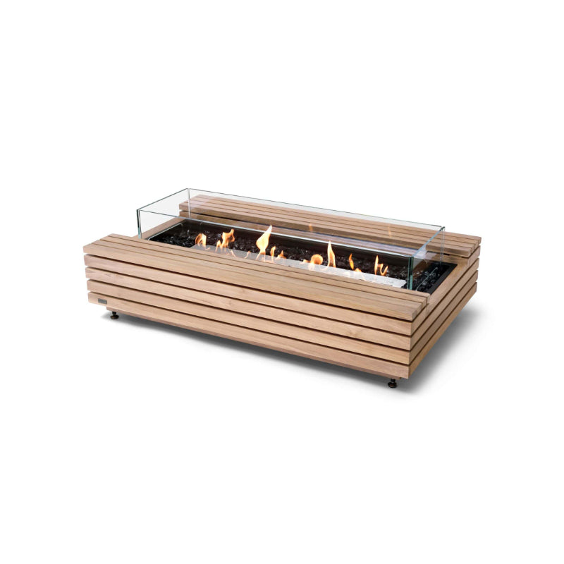 Ecosmart Fire Cosmo 50 Fire Table With Glass Screen Teak