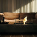 Ecosmart Fire Manhattan 50 Fire Table Natural with Glass Screen with Sofa Background