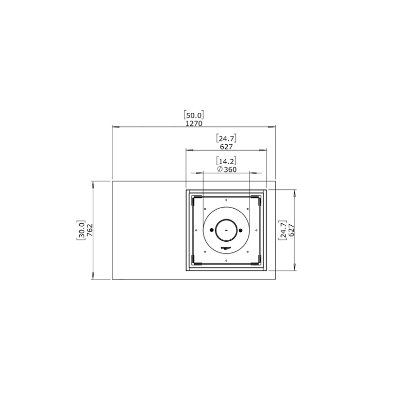 Ecosmart Fire Manhattan 50 Fire Table Top View Dimensions