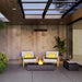 Ecosmart Fire Martini 50 Fire Table Graphite with chairs beside