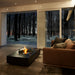 Ecosmart Fire Martini 50 Fire Table Graphite living room space at night