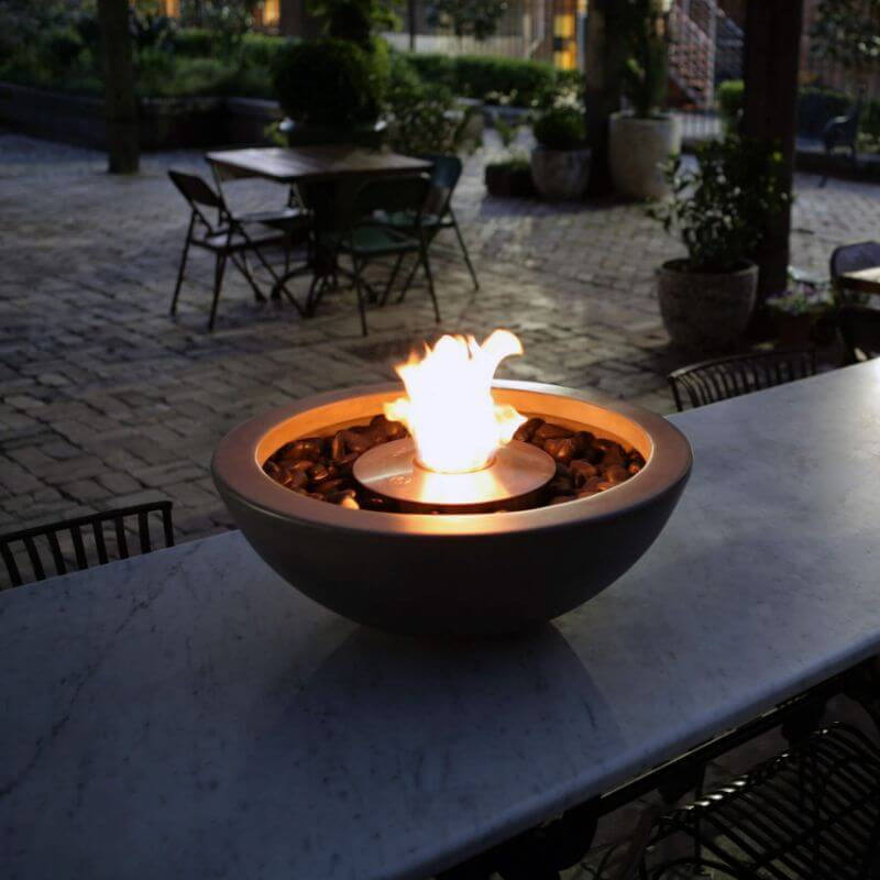 Ecosmart Fire Mix600 Fire Pit natural on the table