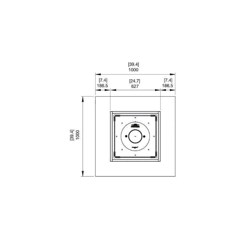 Ecosmart Fire Mojito 40 Fire Table Top view dimension