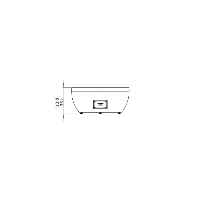 Ecosmart Fire Pod 30 Fire Pit Bowl Dimension front view