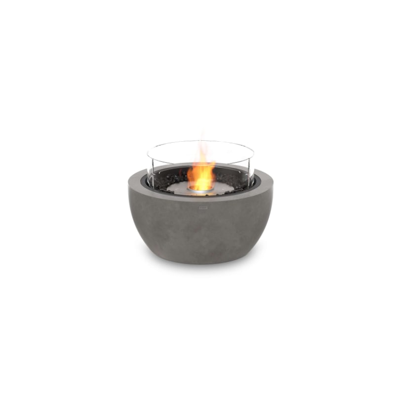 Ecosmart Fire Pod 30 Fire Pit Bowl Natural With Flame and Glass Screen