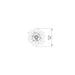 Ecosmart-Fire-Stix-Fire-Pit-Stainless-Steel Dimension Top View