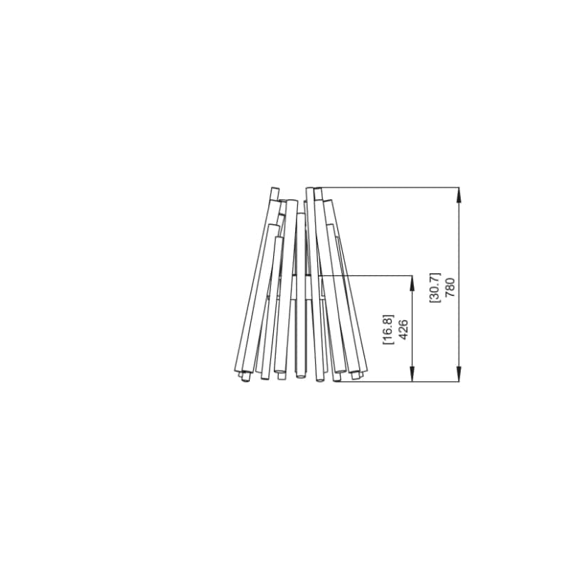 Ecosmart-Fire-Stix-Fire-Pit-Stainless-Steel- Dimension
