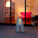 Ecosmart Fire Stix Fire Pit Stainless Steel with Glass door and red sofa background