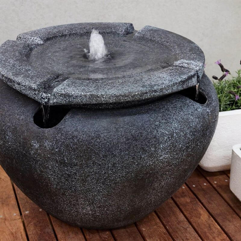 Escher Water Feature Charcoal