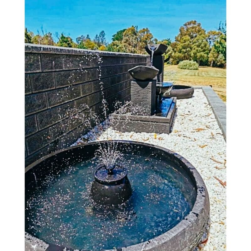 Fish Pond Fountain with double wave fountain angle