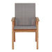 Flinders wicker chair in grey front view