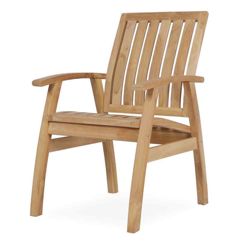 Kingston chair with arms without cushion front angle view