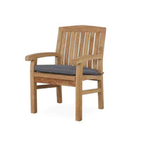Kingston chair with arms and cushion front angle view