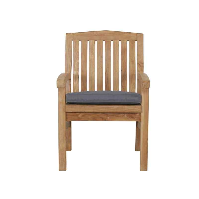 Kingston chair with arms and cushion front view