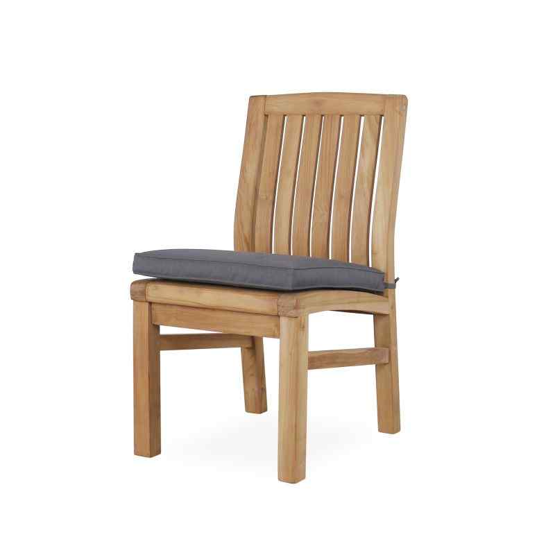 Kingston chair without arms with cushion front angle view