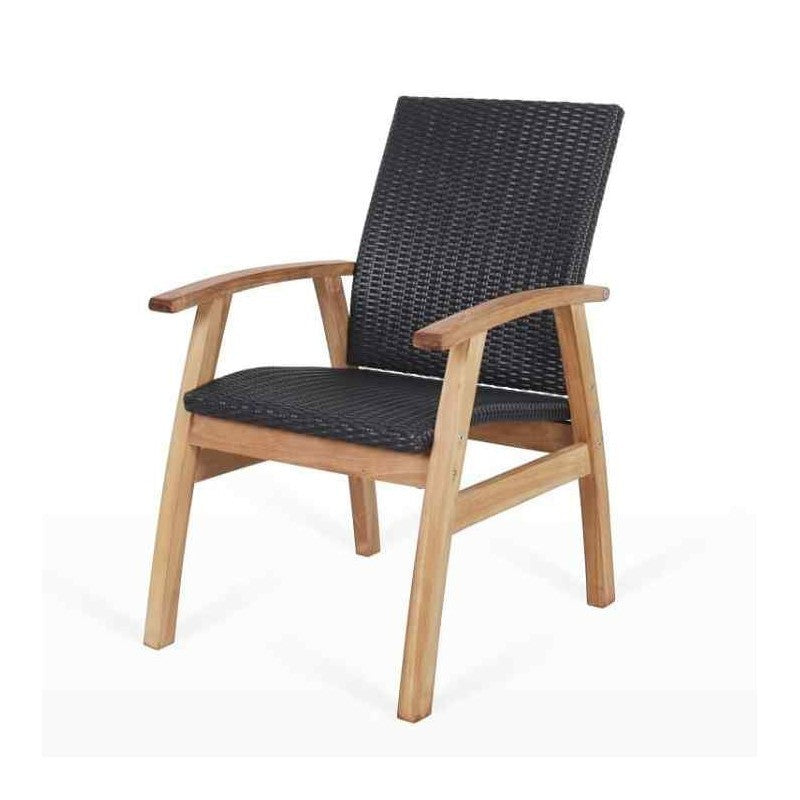 Flinders Wicker Black Charcoal Angled View