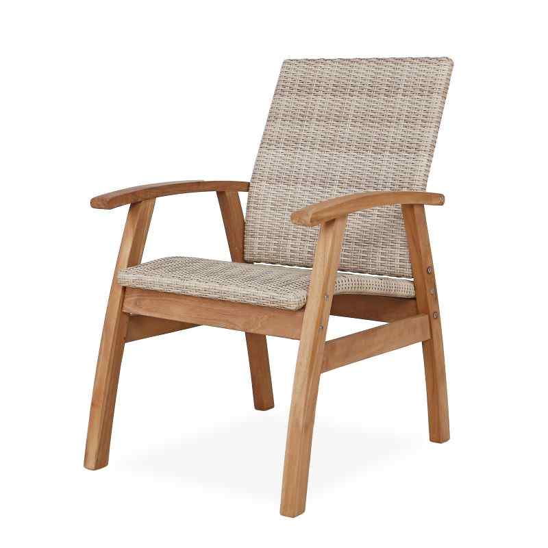 Flinders Wicker Chair in White Kubu angle view