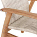 Flinders Wicker Chair in White Kubu close up arm detail