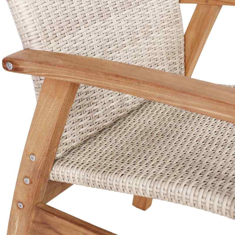 Flinders wicker chair left side details