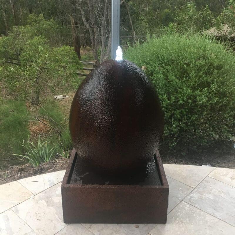 Galleria Imports Egg Fountain Charcoal with LED features