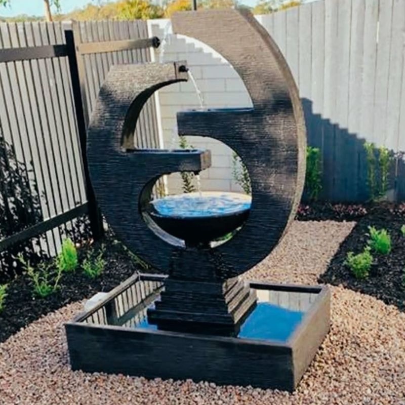 Galleria Imports New Eclipse Fountain large grey lifestyle