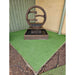 Galleria Imports Wagon Wheel Fountain Large Rust with artificial greenery