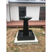 Galleria Imports Aquarius Fountain Large Charcoal at the yard